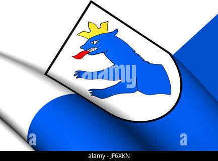 Flagge von Gnas, Österreich. Stockfoto