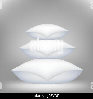 Satz von weichen Kissen Stock Vektor