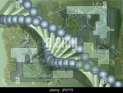 wissenschaftlicher Hintergrund mit dna Stock Vektor