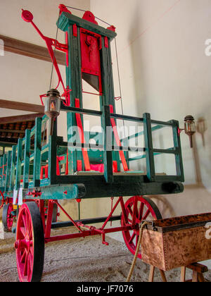 1794 Guillotine mobile, Musée Maurice Dufresne Foto 1 Stockfoto