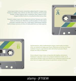 Infografik-Design mit Old-School-Kassetten Stock Vektor