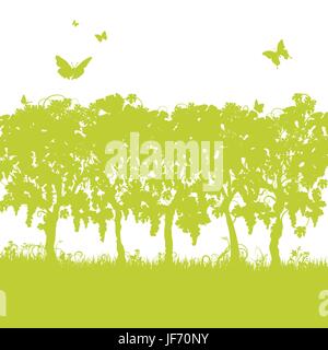 Wein und Reben Stock Vektor