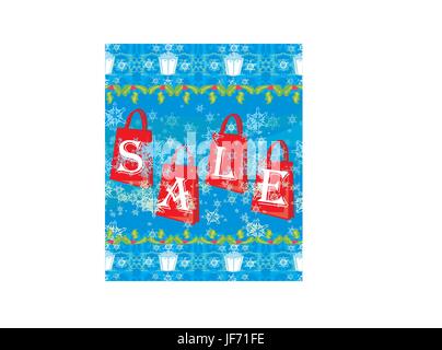 blaue Weihnachten Hintergrund mit Verkaufsangebot Stock Vektor