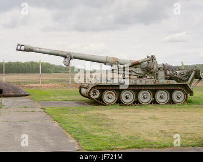 M110 SP Houwitzer 203mm Jahr Leger, Schüsse Museum Brasschaat Foto 4 Stockfoto