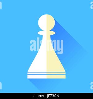 Schach Präsenzsymbol auf blauem Hintergrund isoliert Stock Vektor