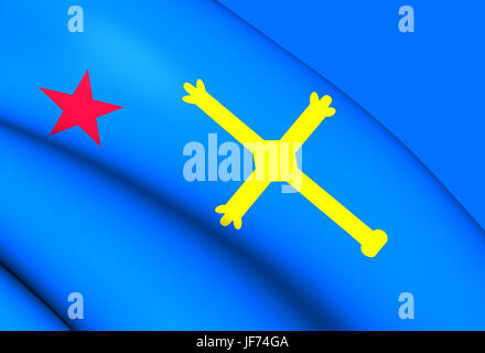 Andecha Astur Flagge Stockfoto