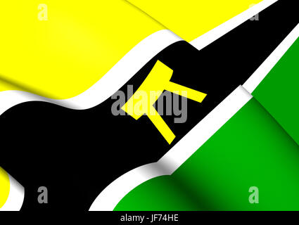 Flagge von Gambia Stockfoto