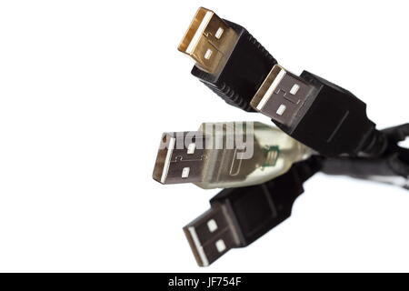 Einige Computer Stecker Stockfoto