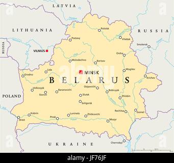 Ost-Europa, Eurasien, Karte, Atlas, Karte der Welt, Belarus, Reisen, Europa, Stock Vektor