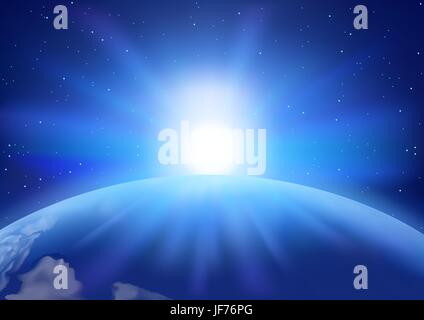 Raum, Kosmos, Erde, Planet, Erde, Welt, Hintergründe, Glanz, scheint, hell, Stock Vektor