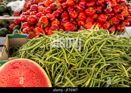 Markttag in Daliyat al-Karmel, Drusen Stadt auf Carmel Berg, im israelischen Haifa District. Stockfoto