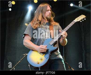 Lukas Lukas Nelson Nelson & versprechen echtes führt auf der Bühne während Arroyo Seco Wochenende Juni 25,2017 Brookside Golf Pasadena, Kalifornien Stockfoto