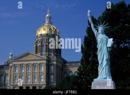 Kapitol, Des Moines, Iowa Stockfoto