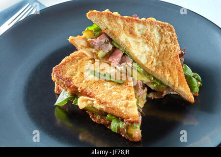 Gesunde Sandwich mit Speck Stockfoto