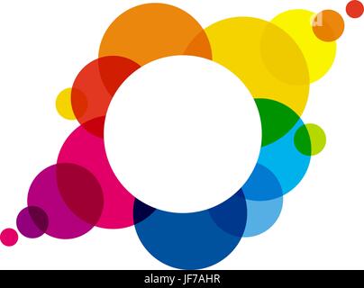 Raum, Bläschen, Regenbogen, Kreise, farbig, bunt, Hintergrund, Hintergrund, Stock Vektor
