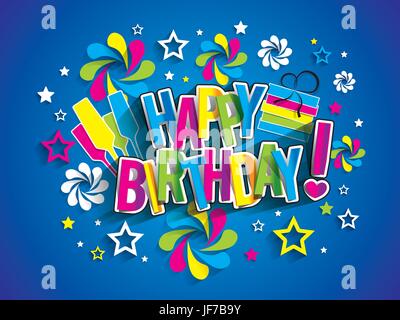 Happy Birthday Greeting Card Stock Vektor
