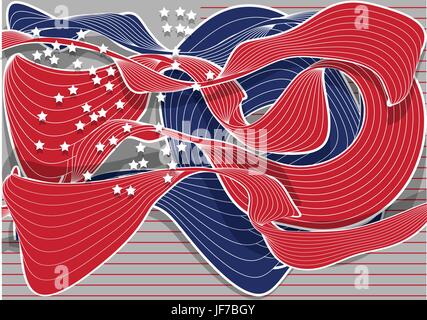 abstrakte amerikanische Flagge Stock Vektor