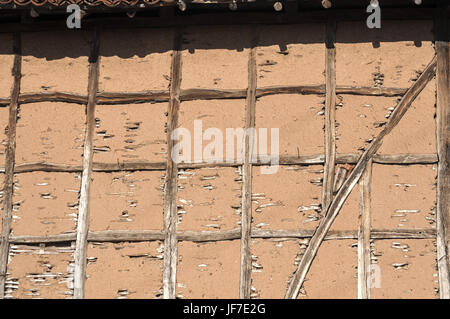 Wand der rustikale Scheune Stockfoto