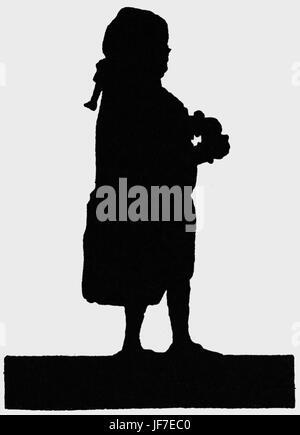 Edward Gibbon - englischer Historiker und Mitglied des Parlaments: 27. April 1737 – 16. Januar 1794.  Silhouette. Stockfoto