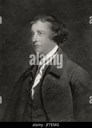 Edmund Burke: Englisch Irish Staatsmann, Autor, Redner, Politikwissenschaftler und Philosoph, 12. Januar 1729 – 9. Juli 1797. Nach einem Porträt von Sir Joshua Reynolds. Stockfoto