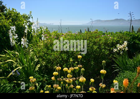 Eindrücke von der Insel Alcatraz in der Bucht von San Francisco aus 1. Mai 2017, Kalifornien USA Stockfoto