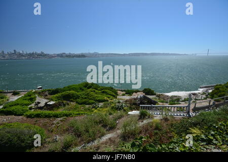 Eindrücke von der Insel Alcatraz in der Bucht von San Francisco aus 1. Mai 2017, Kalifornien USA Stockfoto