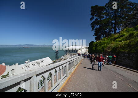 Eindrücke von der Insel Alcatraz in der Bucht von San Francisco aus 1. Mai 2017, Kalifornien USA Stockfoto