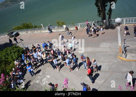 Eindrücke von der Insel Alcatraz in der Bucht von San Francisco aus 1. Mai 2017, Kalifornien USA Stockfoto