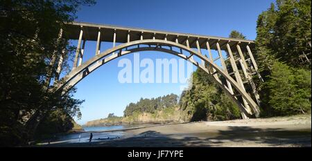 Frederick W. Panhorst Brücke, mehr allgemein bekannt als die russische Gulch Brücke in Mendocino vom 29. April 2017, Kalifornien USA Stockfoto