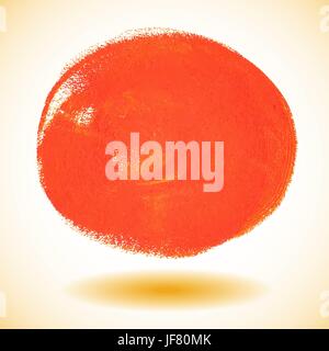 Orange Aquarellfarbe Vektor Kreis Stock Vektor