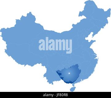 blau, zeigen, show, Kultur, Kunst, politische, Grafik, Illustration, China, Stock Vektor