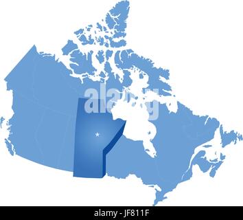 Illustration, Kanada, Hauptstadt, Pull, Land, Land, Ontario, Zustand, Lage, Stock Vektor