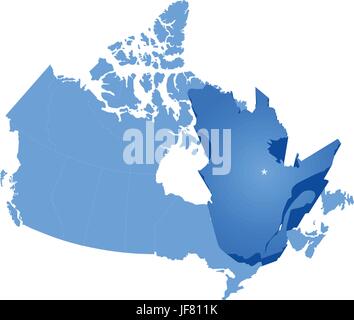 Illustration, Kanada, Hauptstadt, Pull, Land, Land, Ontario, Zustand, Lage, Stock Vektor