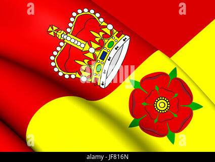 Flagge von Hampshire, England. Stockfoto