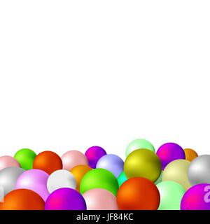 Bunte Kugeln auf weißem Hintergrund für Ihr Design Stock Vektor