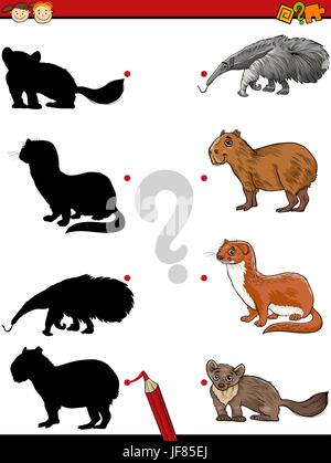 Bildung Schatten Spiel cartoon Stock Vektor