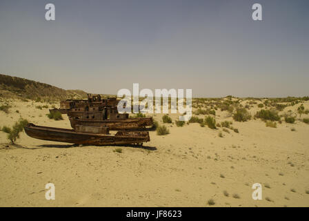 In Usbekistan getrocknet Aralsee Stockfoto