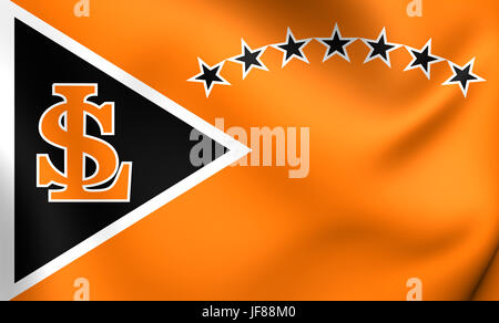 Flagge von Los Santos Province Panama. Stockfoto