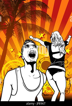 Tropical Party Stock Vektor
