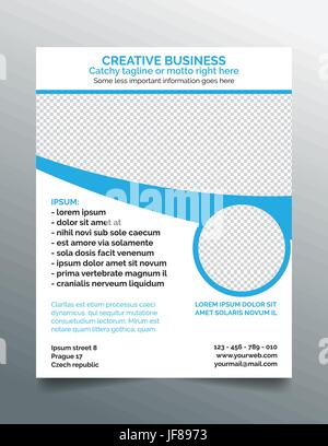 Kreative Business Flyer - moderne blaue minimalistisches design Stock Vektor