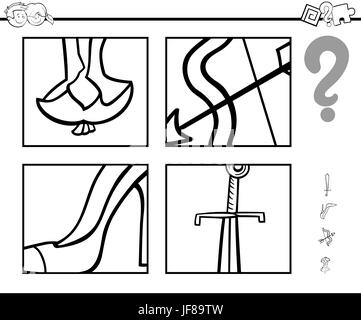 Schätze, dass Objekte buch Färbung Stockfoto