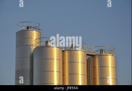 Milch Silo, Deutschland Stockfoto