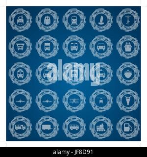 Transport-Icon-set Stock Vektor