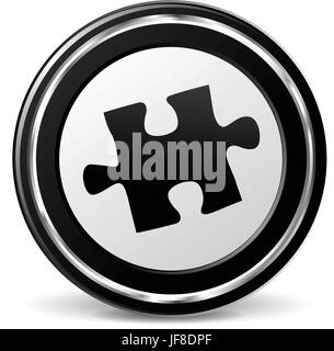 Puzzle-Stück-Symbol Stock Vektor