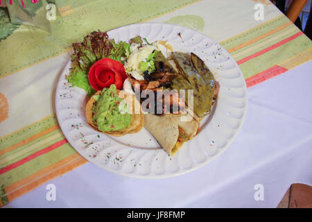 August 2008, authentische mexikanische Quesadillas Stockfoto