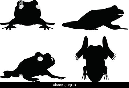 Frosch-silhouette Stock Vektor