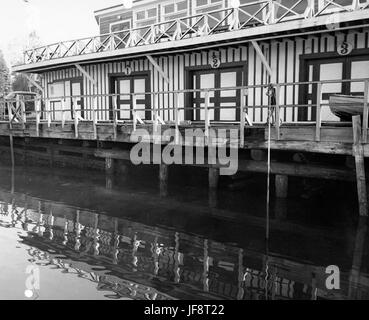 Jubilee Boat Club in Halifax, Nova Scotia, Kanada - ein historisches Wahrzeichen am Wasser. Stockfoto