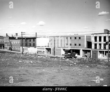 Aussehende Nordosten entlang Barrington Street von Jacob St, zeigt Heil 33352633840 o Stockfoto