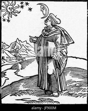 17. Jahrhundert Astronom Beobachtung beteiligt. Stockfoto