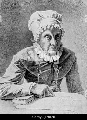 Caroline Lucretia Herschel.  Deutscher Astronom, deren wichtigsten Beiträge zur Astronomie die Entdeckungen mehrerer Kometen waren, einschließlich der periodische Komet 35p/Herschel-Rigollet. Schwester von William Herschel.  16. März 1750 – 9. Januar 1848 Stockfoto